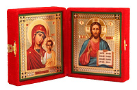 ПАРИ в ОКСАМИТІ та ШКІРІ. Ікони Вседержитель/Богородица 